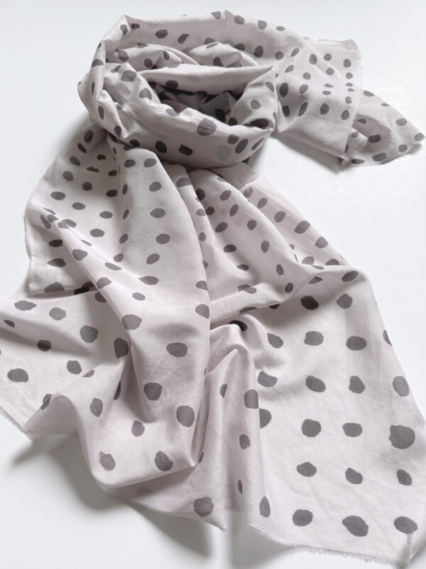 breezy silk and cotton blend with dots