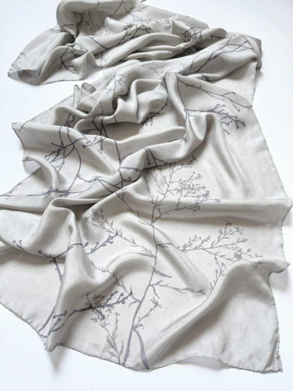 botanical print on silk