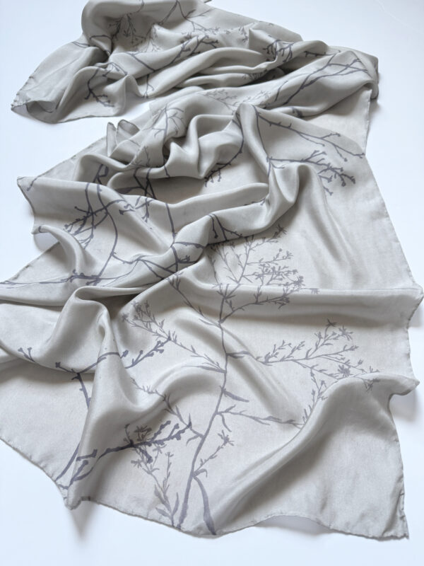 botanical print on silk