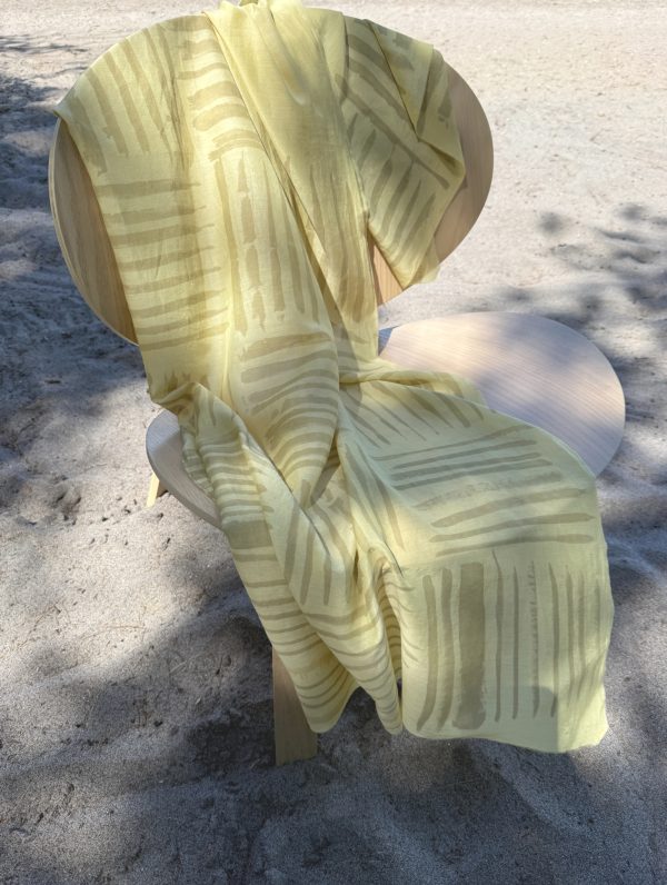 hand painted scarf on silk and cotton