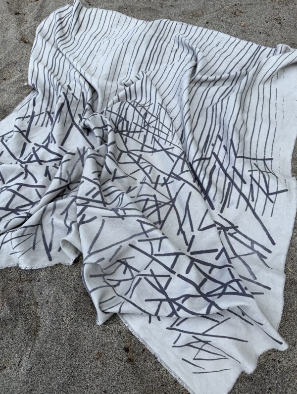 eiffel print on silk and cotton